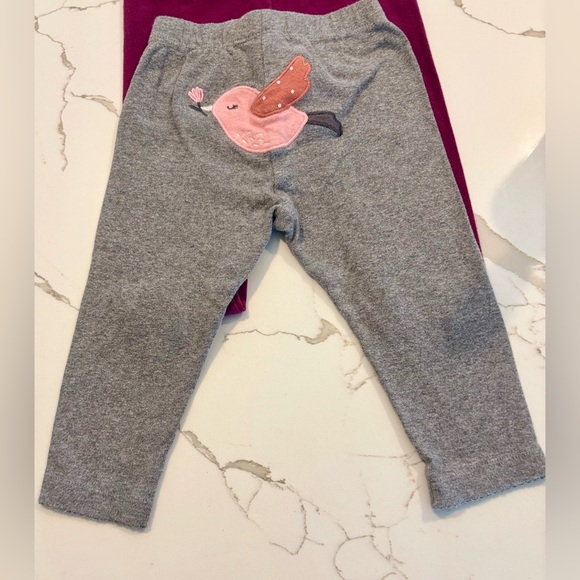 Carter's Olive and Blue Heart Leggings - Picture 8 of 12